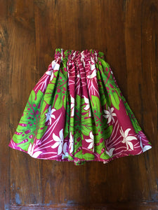 Dark pink 18" paʻu skirt