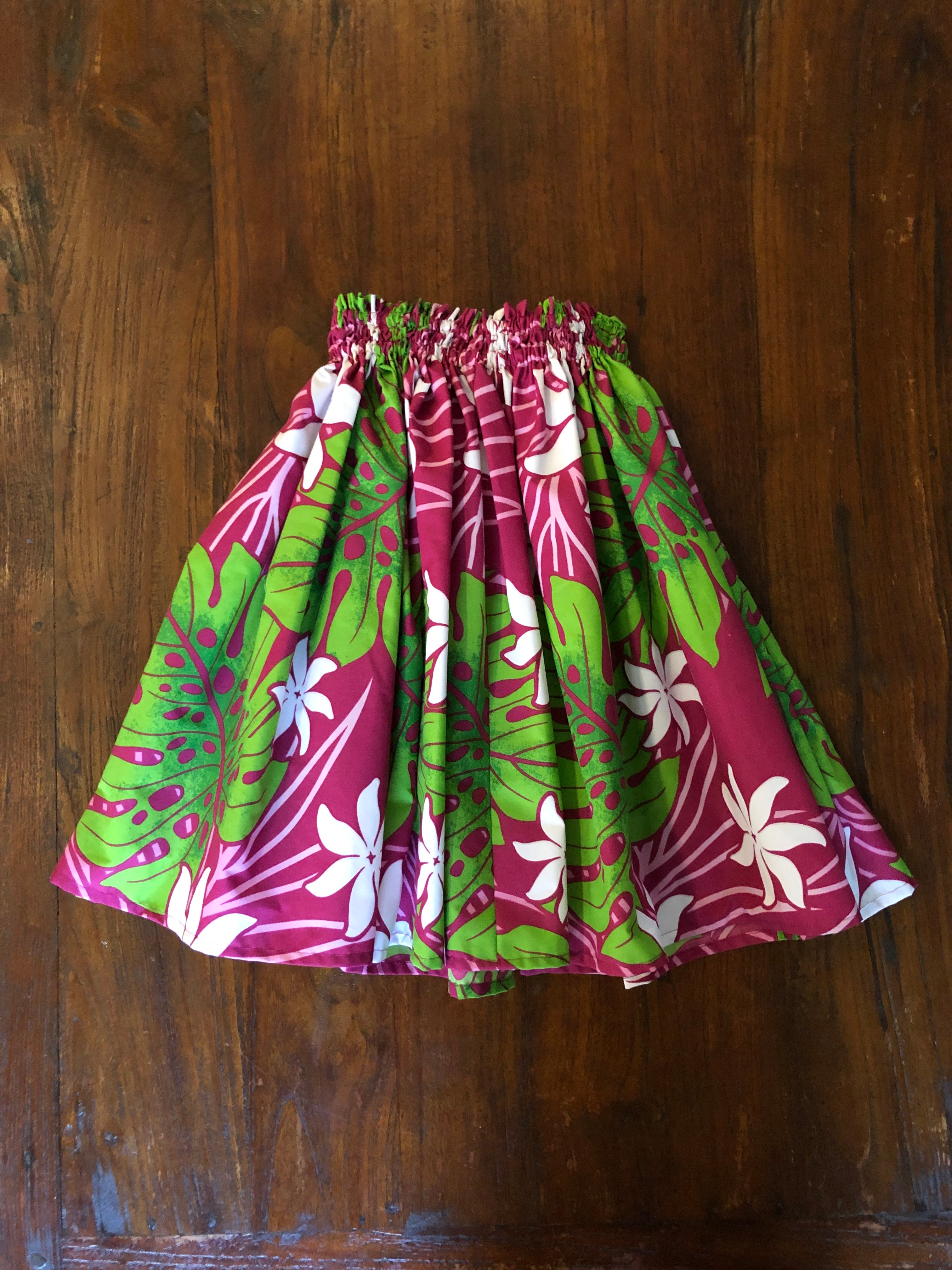 Dark pink 18" paʻu skirt
