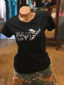[DYY Creations] Aloha is Love Hula Dancer Womenʻs T-Shirt